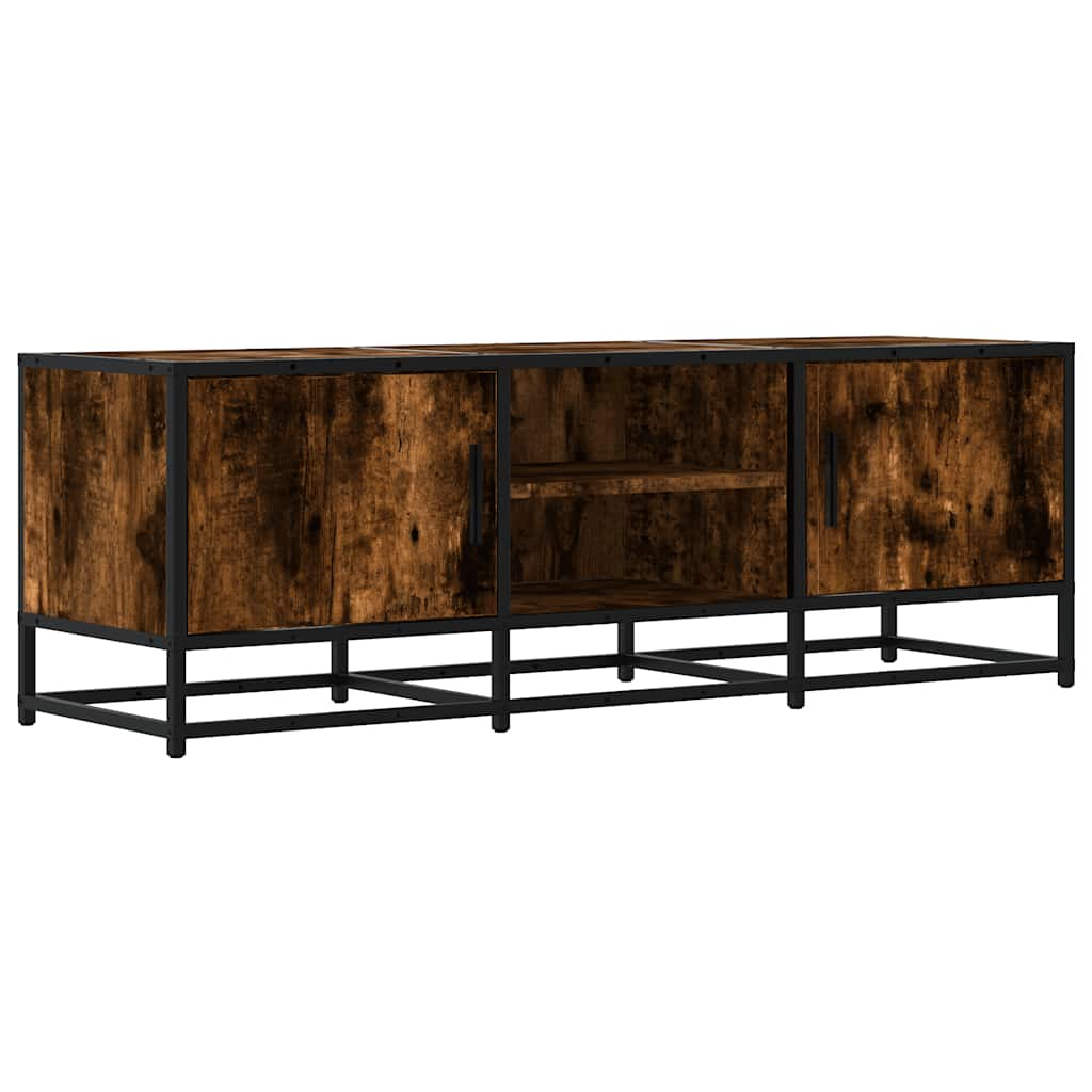 TV-Schrank Räuchereiche 120x35x41 cm Holzwerkstoff und Metall