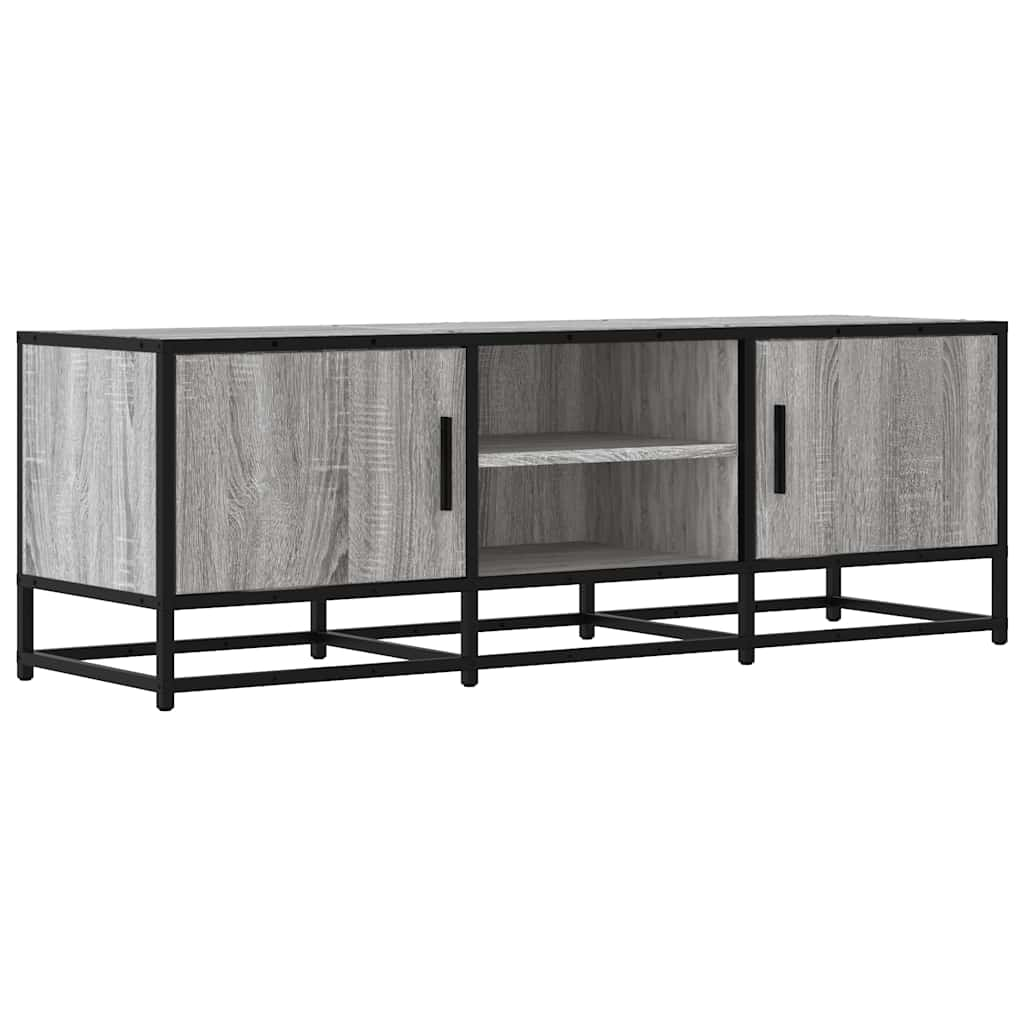 TV-Schrank Grau Sonoma 120x35x41 cm Holzwerkstoff und Metall