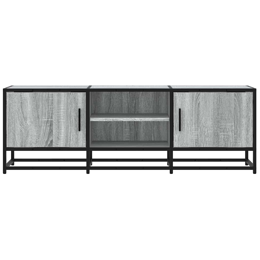 TV-Schrank Grau Sonoma 120x35x41 cm Holzwerkstoff und Metall