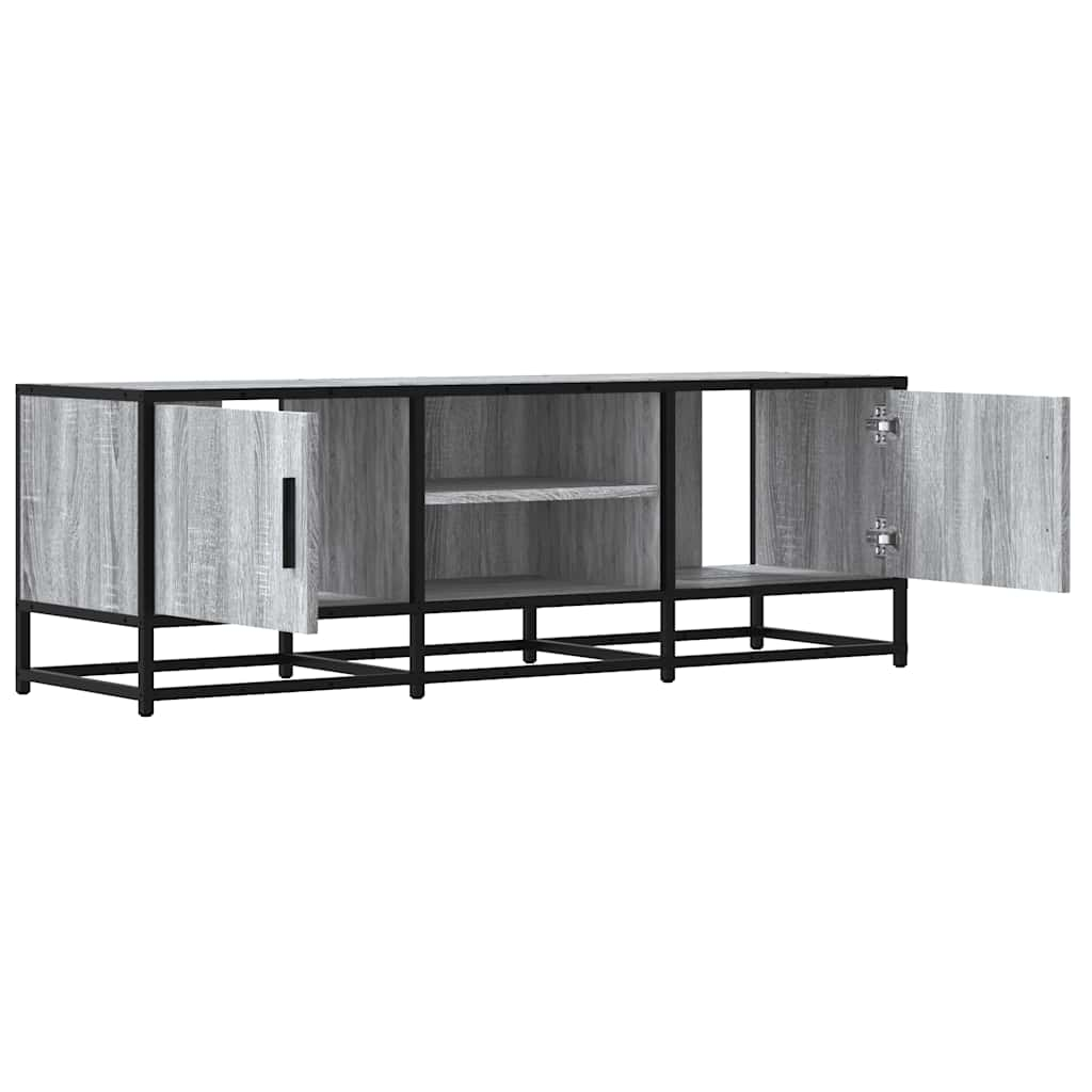 TV-Schrank Grau Sonoma 120x35x41 cm Holzwerkstoff und Metall