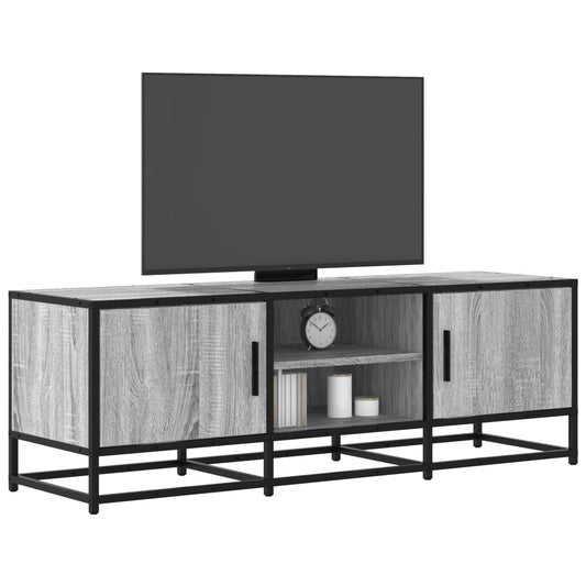 TV-Schrank Grau Sonoma 120x35x41 cm Holzwerkstoff und Metall