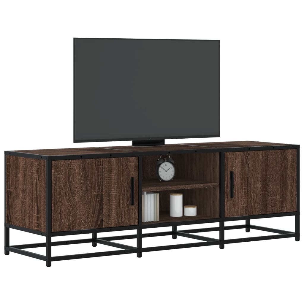 TV-Schrank Eichen-Optik 120x35x41 cm Holzwerkstoff und Metall