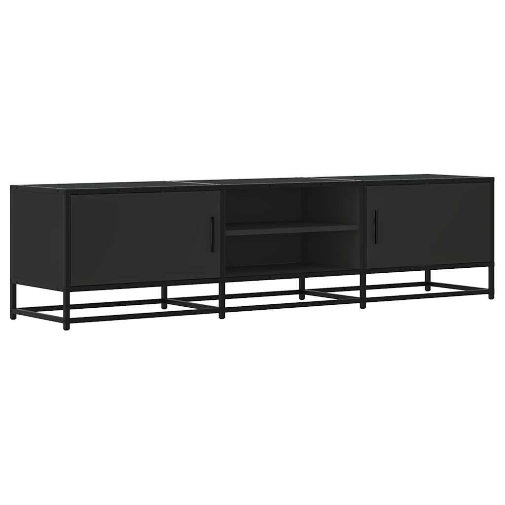 TV-Schrank Schwarz 160x35x41 cm Holzwerkstoff und Metall