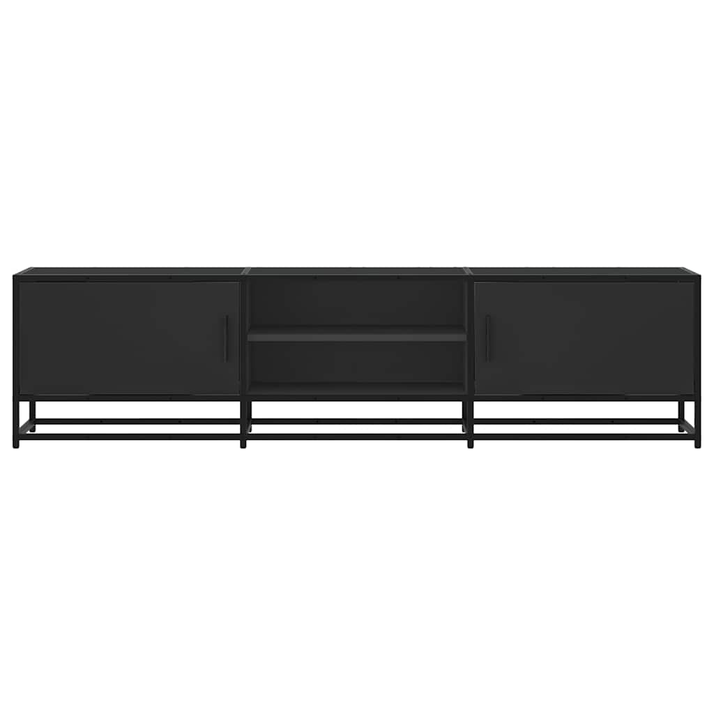 TV-Schrank Schwarz 160x35x41 cm Holzwerkstoff und Metall