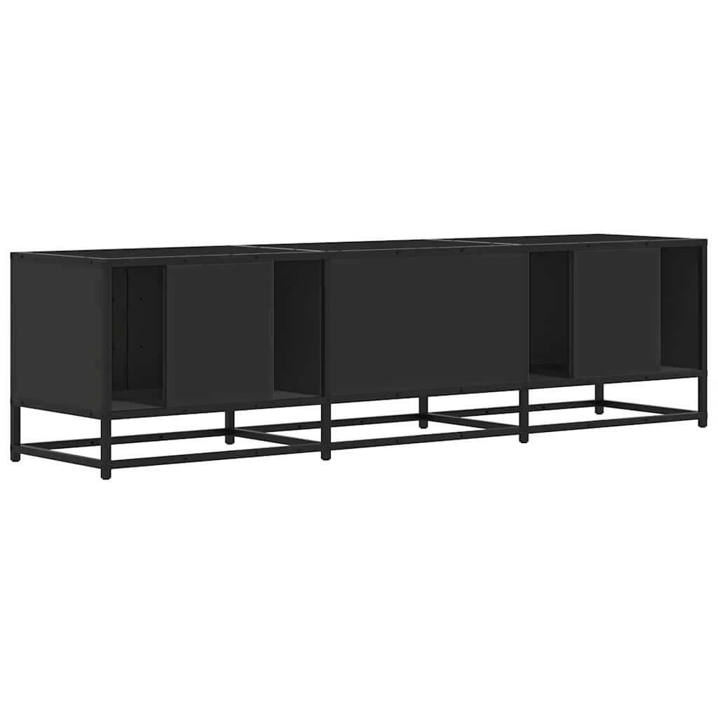 TV-Schrank Schwarz 160x35x41 cm Holzwerkstoff und Metall