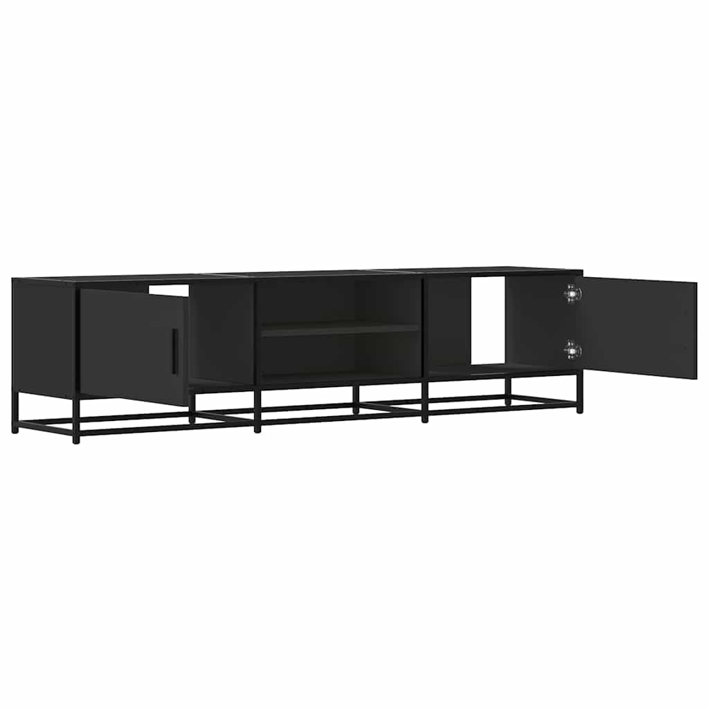 TV-Schrank Schwarz 160x35x41 cm Holzwerkstoff und Metall