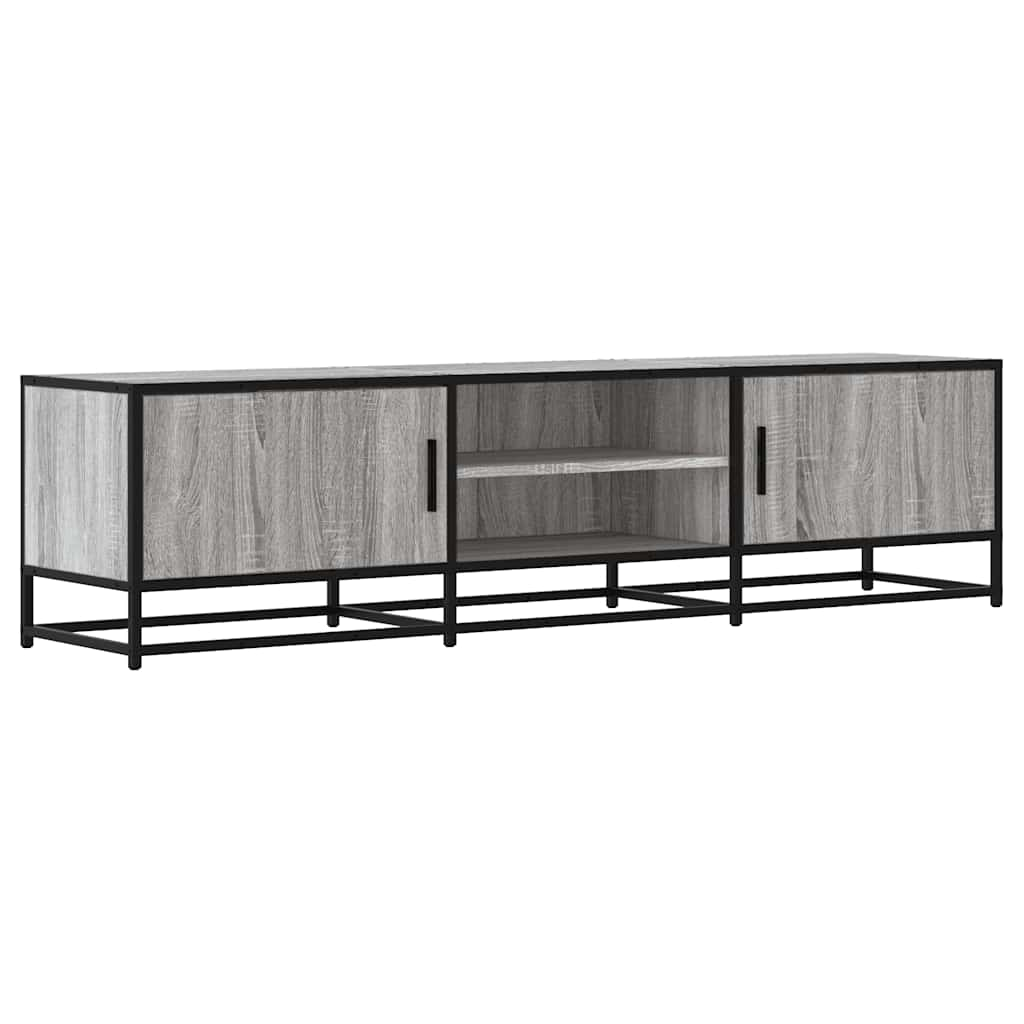 TV-Schrank Grau Sonoma 160x35x41 cm Holzwerkstoff und Metall