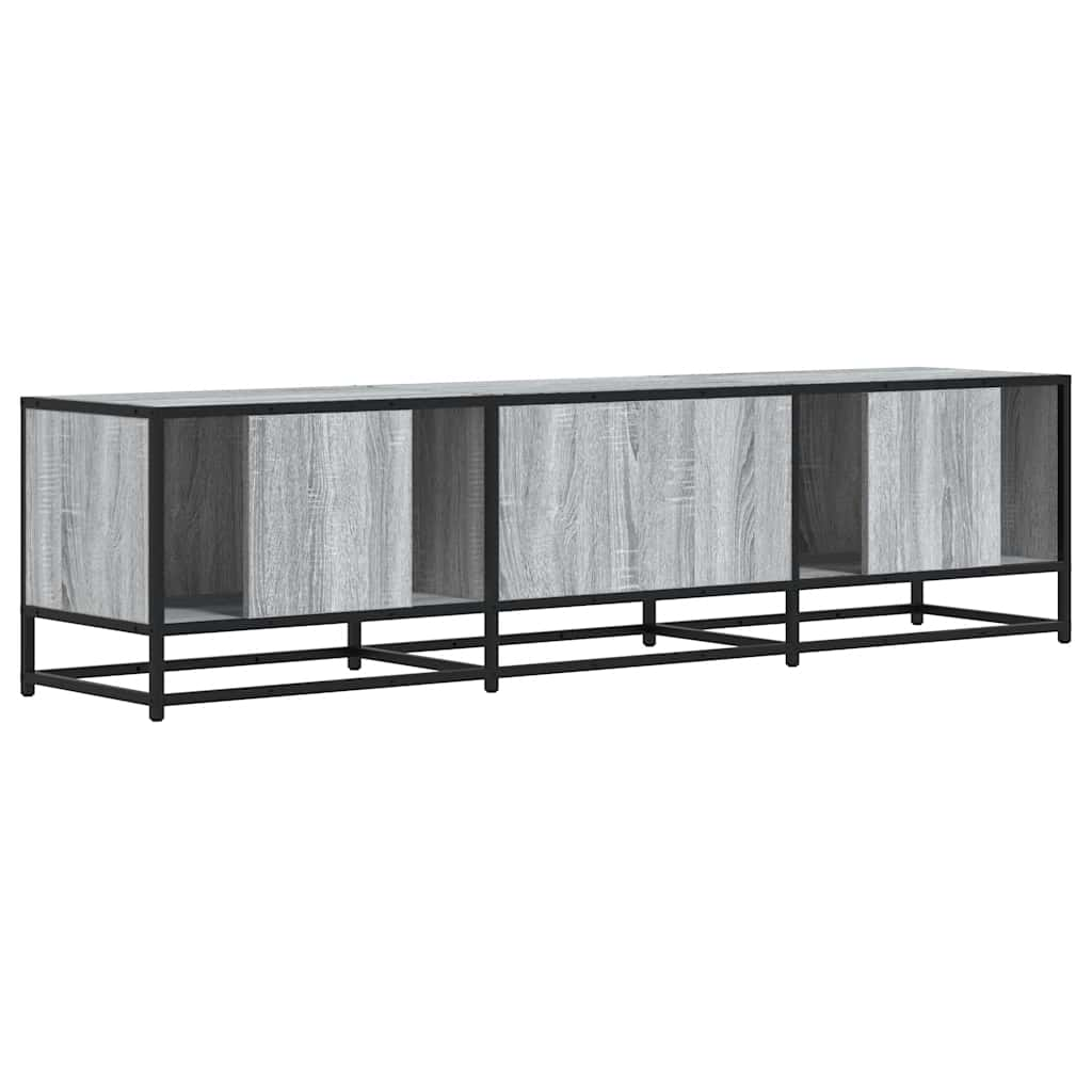 TV-Schrank Grau Sonoma 160x35x41 cm Holzwerkstoff und Metall