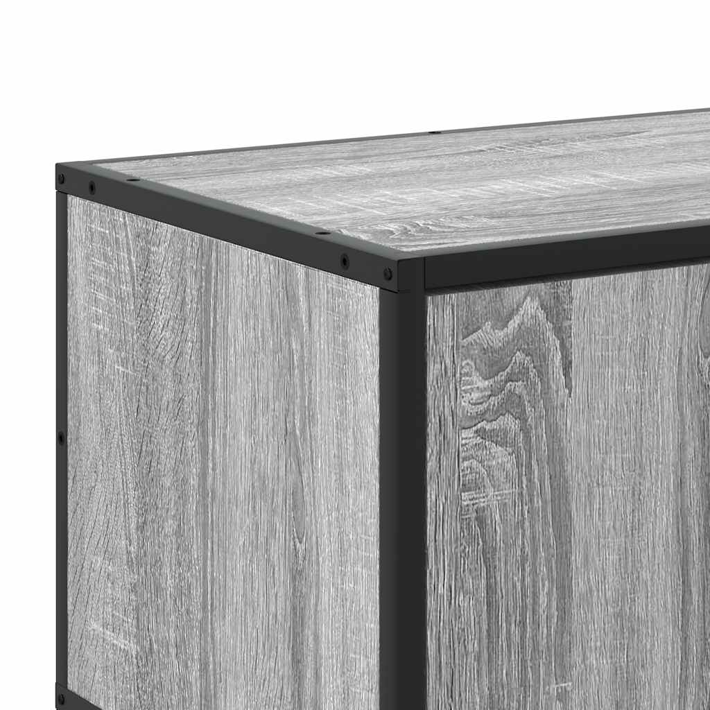 TV-Schrank Grau Sonoma 160x35x41 cm Holzwerkstoff und Metall