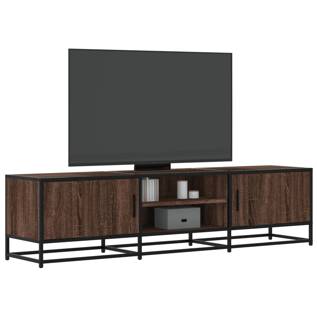 TV-Schrank Eichen-Optik 160x35x41 cm Holzwerkstoff und Metall