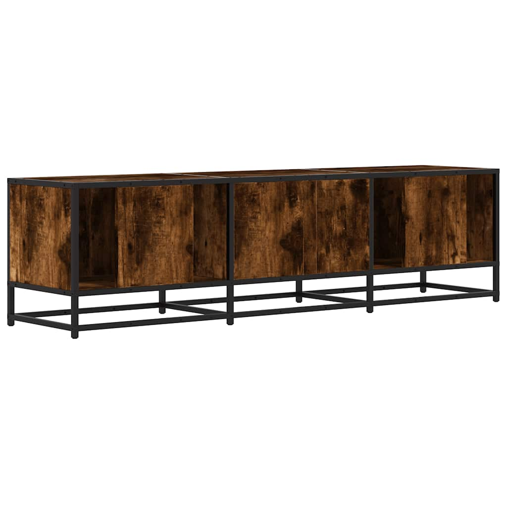 TV-Schrank Räuchereiche 150x35x41 cm Holzwerkstoff und Metall