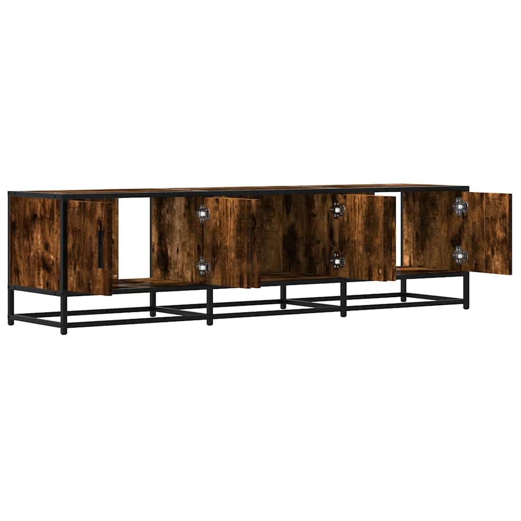 TV-Schrank Räuchereiche 150x35x41 cm Holzwerkstoff und Metall