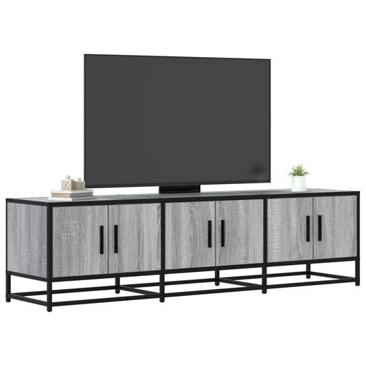 TV-Schrank Grau Sonoma 150x35x41 cm Holzwerkstoff und Metall