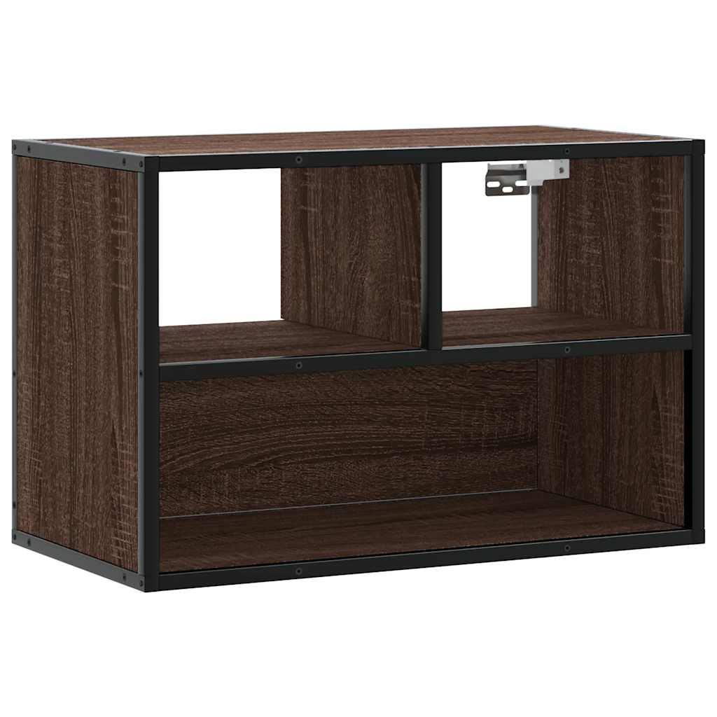 TV-Schrank Braun Eiche 60x31x39,5 cm Holzwerkstoff und Metall