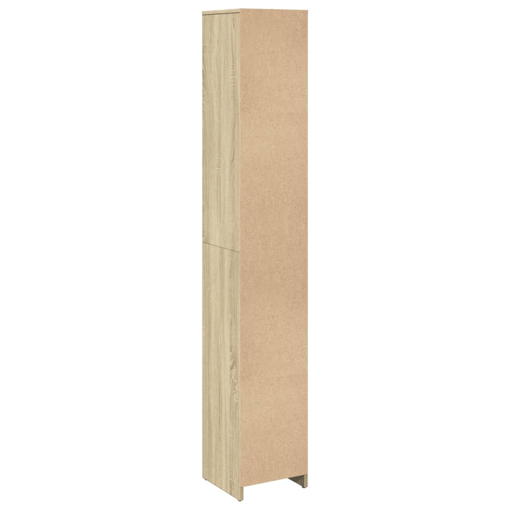 Badezimmerschrank Sonoma-Eiche 30x30x183,5 cm Holzwerkstoff