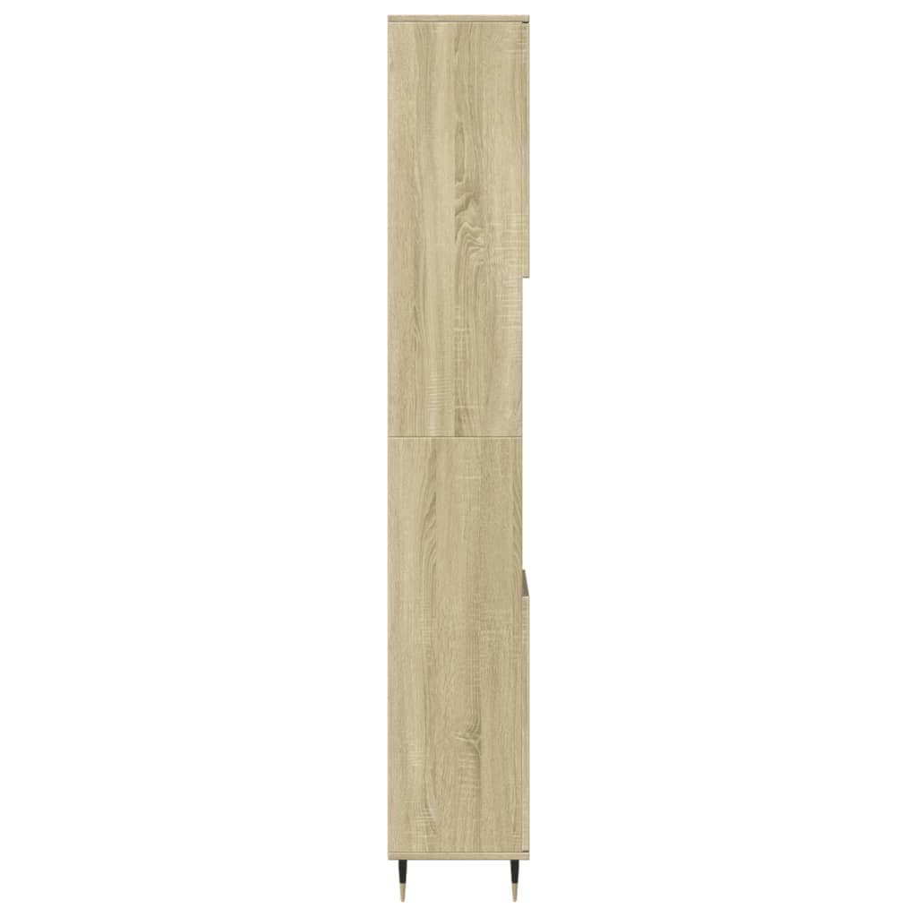 Badschrank Sonoma-Eiche 30x30x190 cm Holzwerkstoff