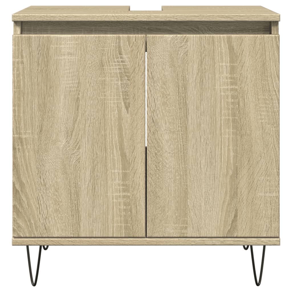 Badschrank Sonoma-Eiche 58x33x60 cm Holzwerkstoff