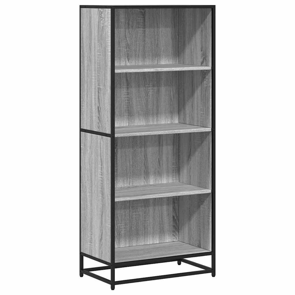 Bücherregal Grau Sonoma 60x35x139 cm Holzwerkstoff