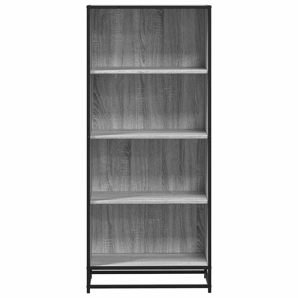 Bücherregal Grau Sonoma 60x35x139 cm Holzwerkstoff