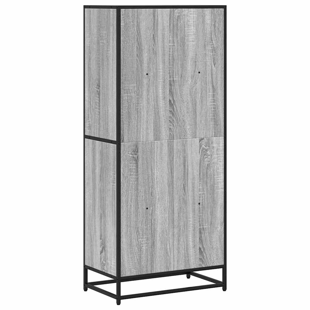 Bücherregal Grau Sonoma 60x35x139 cm Holzwerkstoff