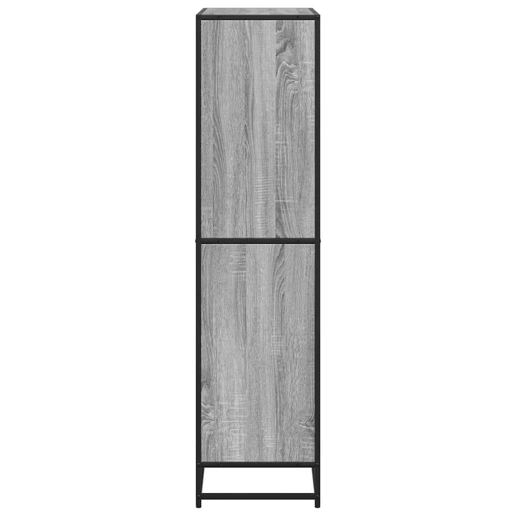 Bücherregal Grau Sonoma 80,5x35x139 cm Holzwerkstoff