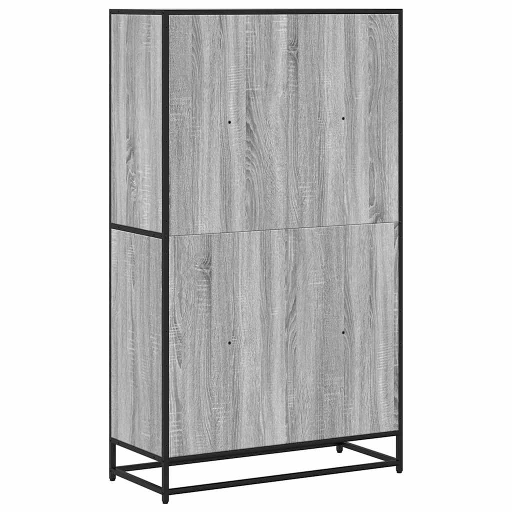 Bücherregal Grau Sonoma 80,5x35x139 cm Holzwerkstoff