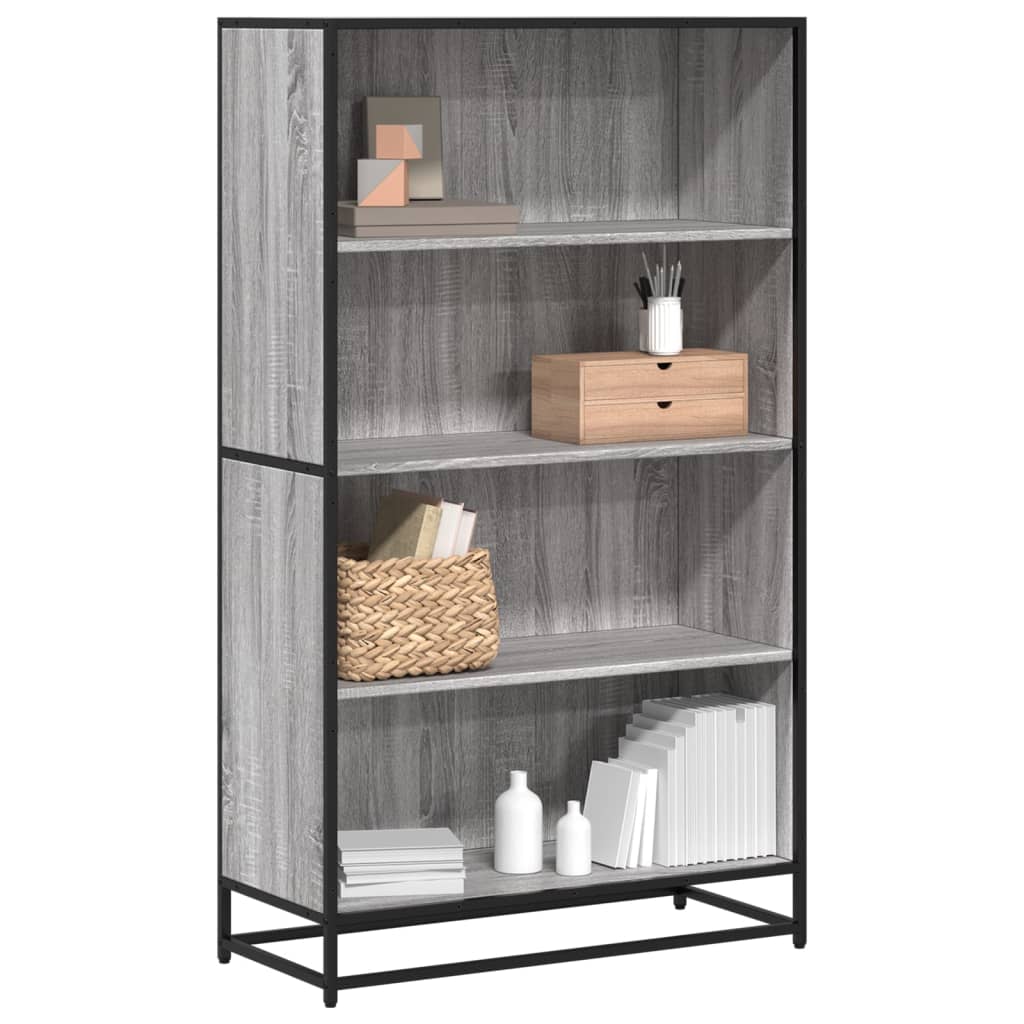 Bücherregal Grau Sonoma 80,5x35x139 cm Holzwerkstoff