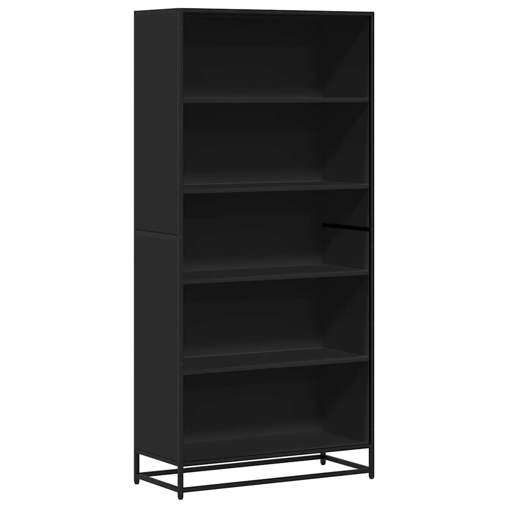 Bücherregal Schwarz 80,5x35x170,5 cm Holzwerkstoff