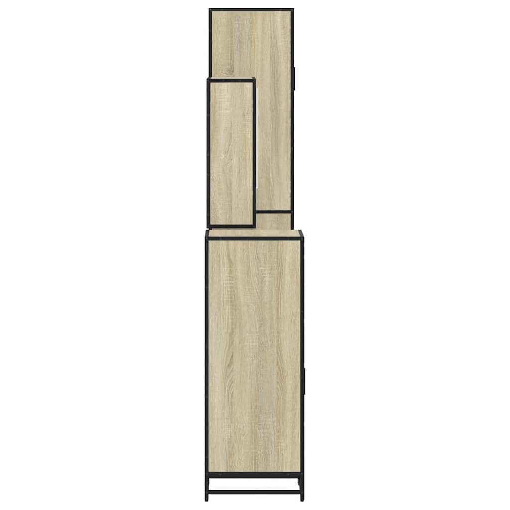 4-tlg. Badmöbel-Set Räuchereiche Holzwerkstoff