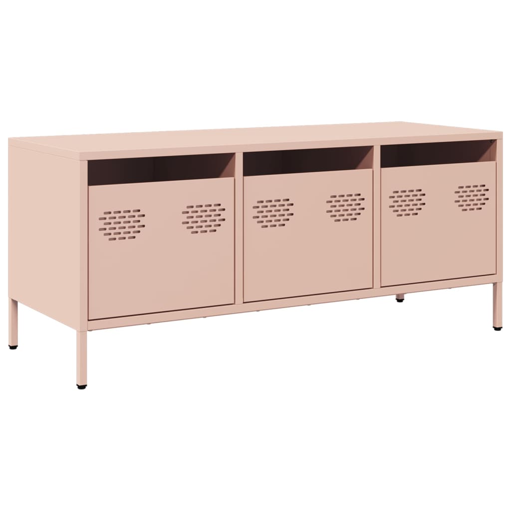 TV-Schrank Rosa 101,5x39x43,5 cm Kaltgewalzter Stahl