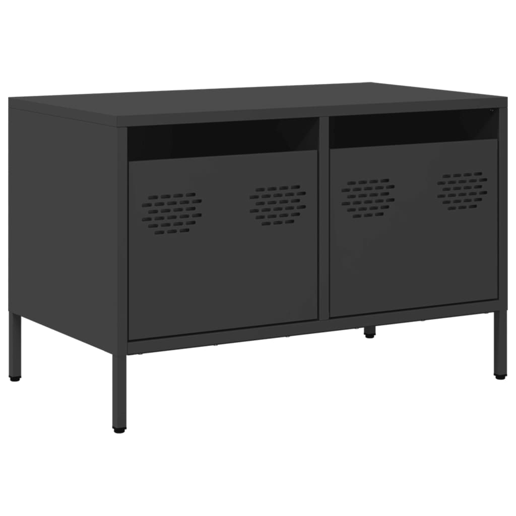 TV-Schrank Schwarz 68x39x43,5 cm Kaltgewalzter Stahl