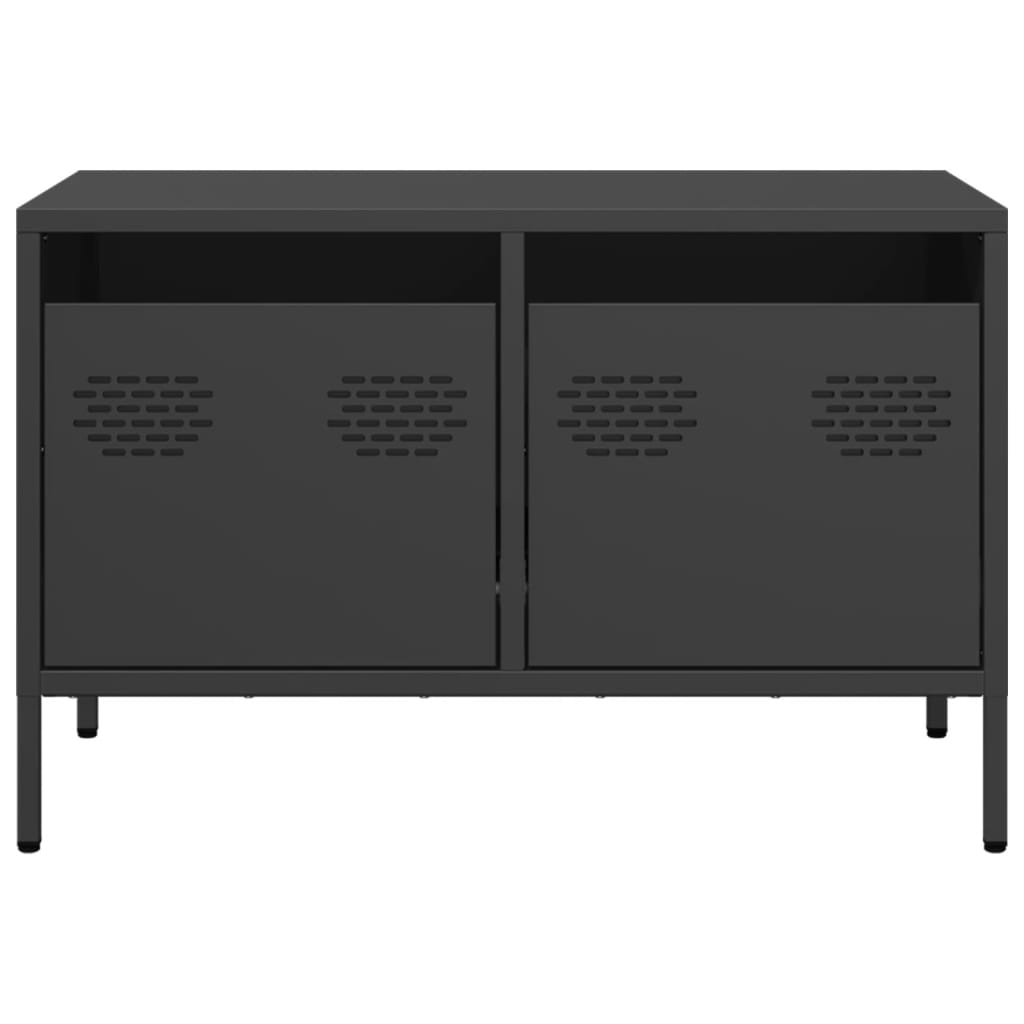 TV-Schrank Schwarz 68x39x43,5 cm Kaltgewalzter Stahl