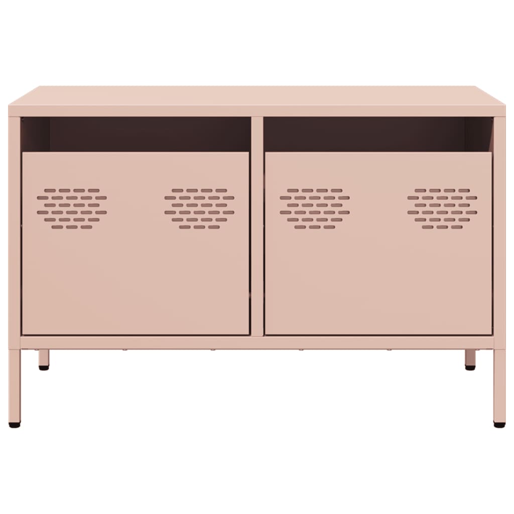 TV-Schrank Rosa 68x39x43,5 cm Kaltgewalzter Stahl