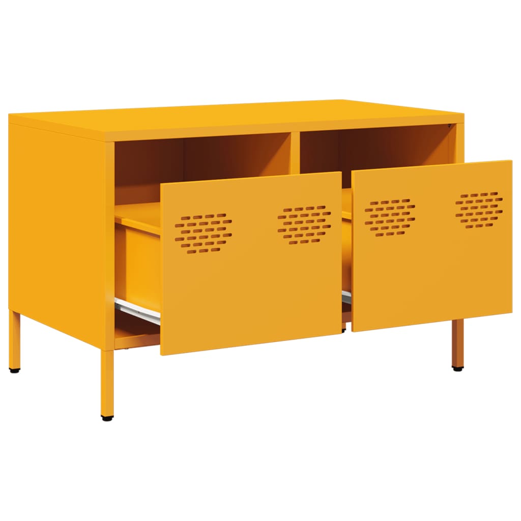 TV-Schrank Senfgelb 68x39x43,5 cm Kaltgewalzter Stahl