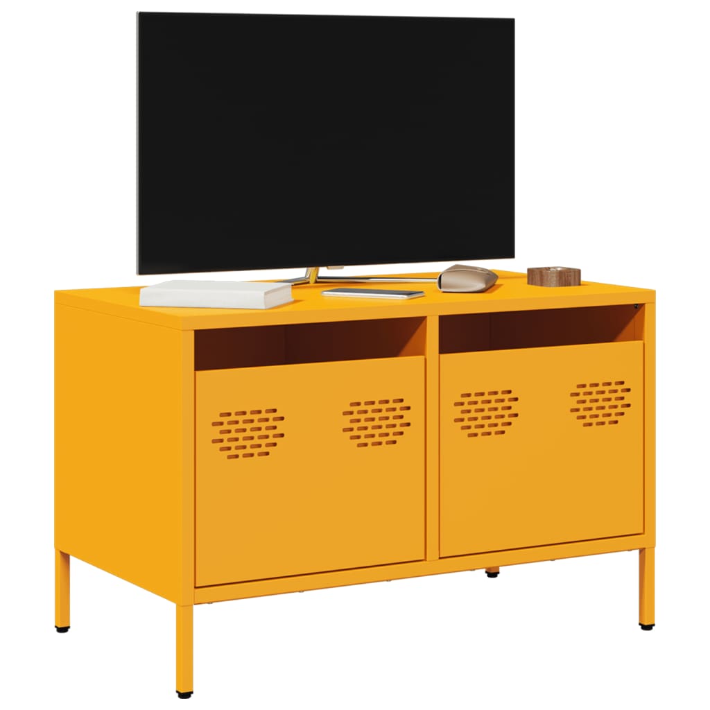 TV-Schrank Senfgelb 68x39x43,5 cm Kaltgewalzter Stahl