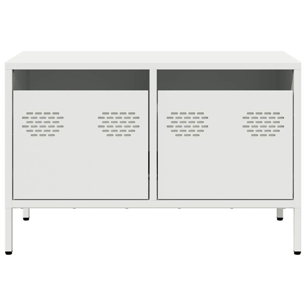 TV-Schrank Weiß 68x39x43,5 cm Kaltgewalzter Stahl