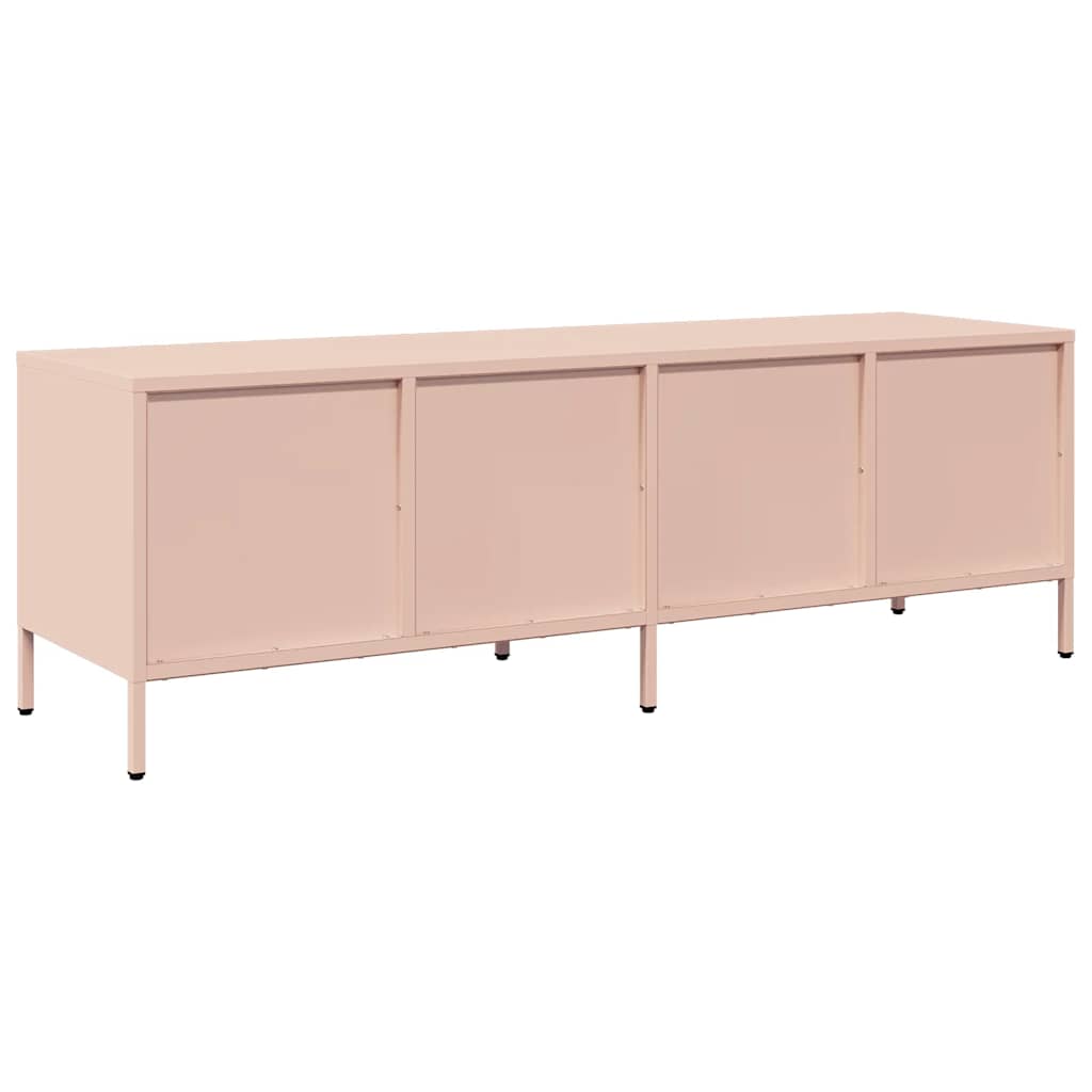 TV-Schrank Rosa 135x39x43,5 cm Kaltgewalzter Stahl