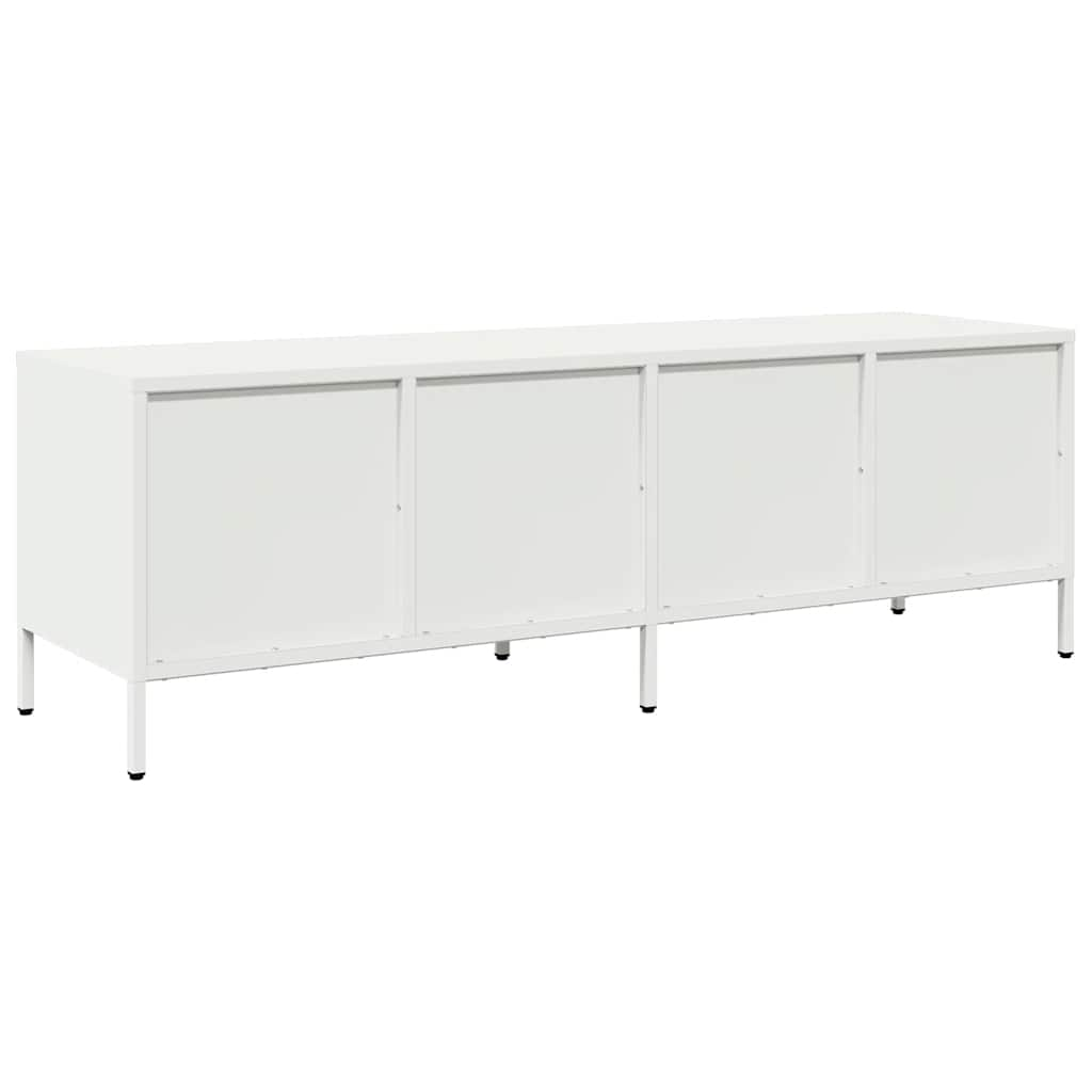 TV-Schrank Weiß 135x39x43,5 cm Kaltgewalzter Stahl