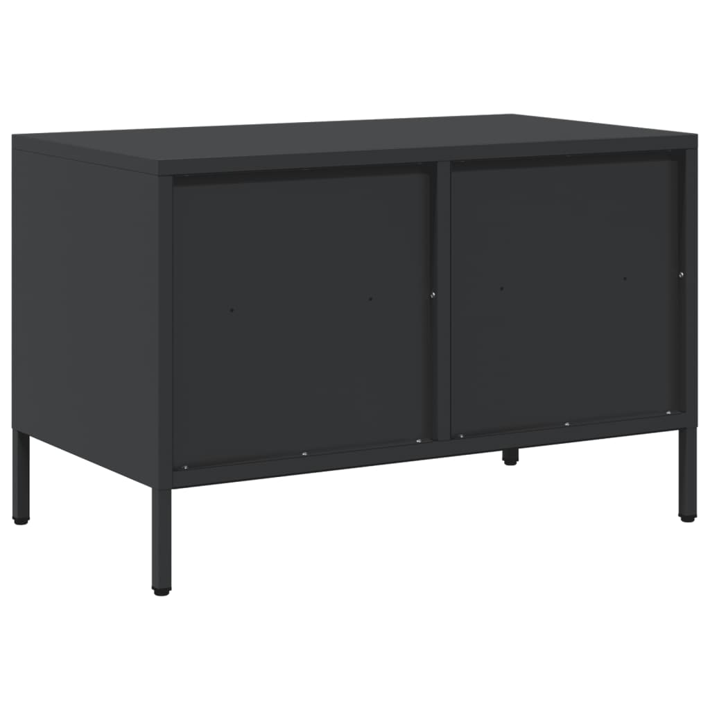 TV-Schrank Schwarz 68x39x43,5 cm Kaltgewalzter Stahl