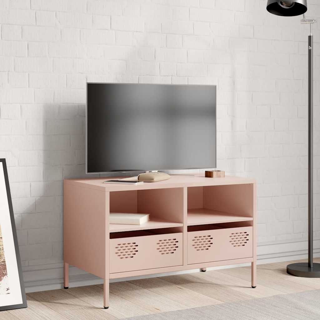 TV-Schrank Rosa 68x39x43,5 cm Kaltgewalzter Stahl