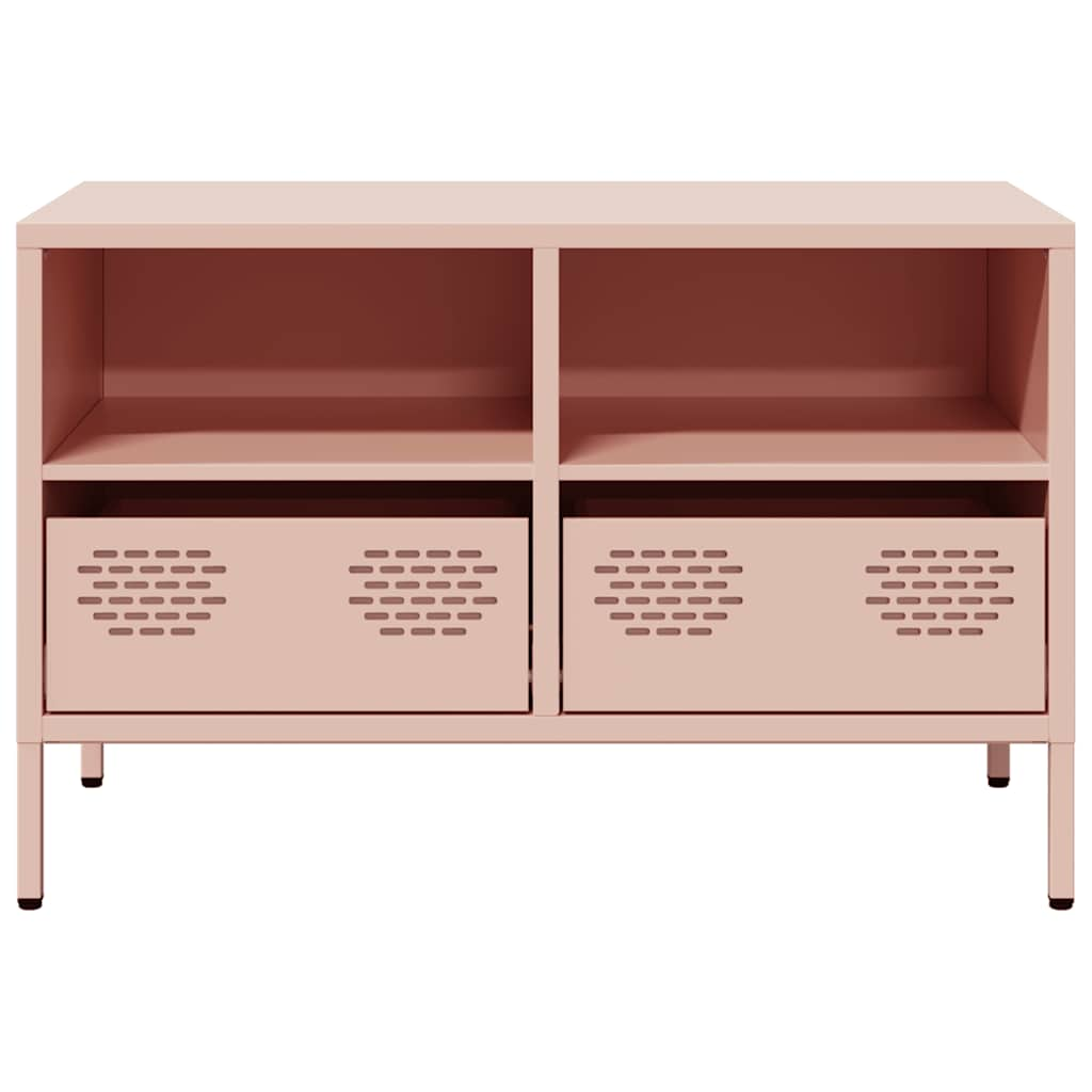 TV-Schrank Rosa 68x39x43,5 cm Kaltgewalzter Stahl