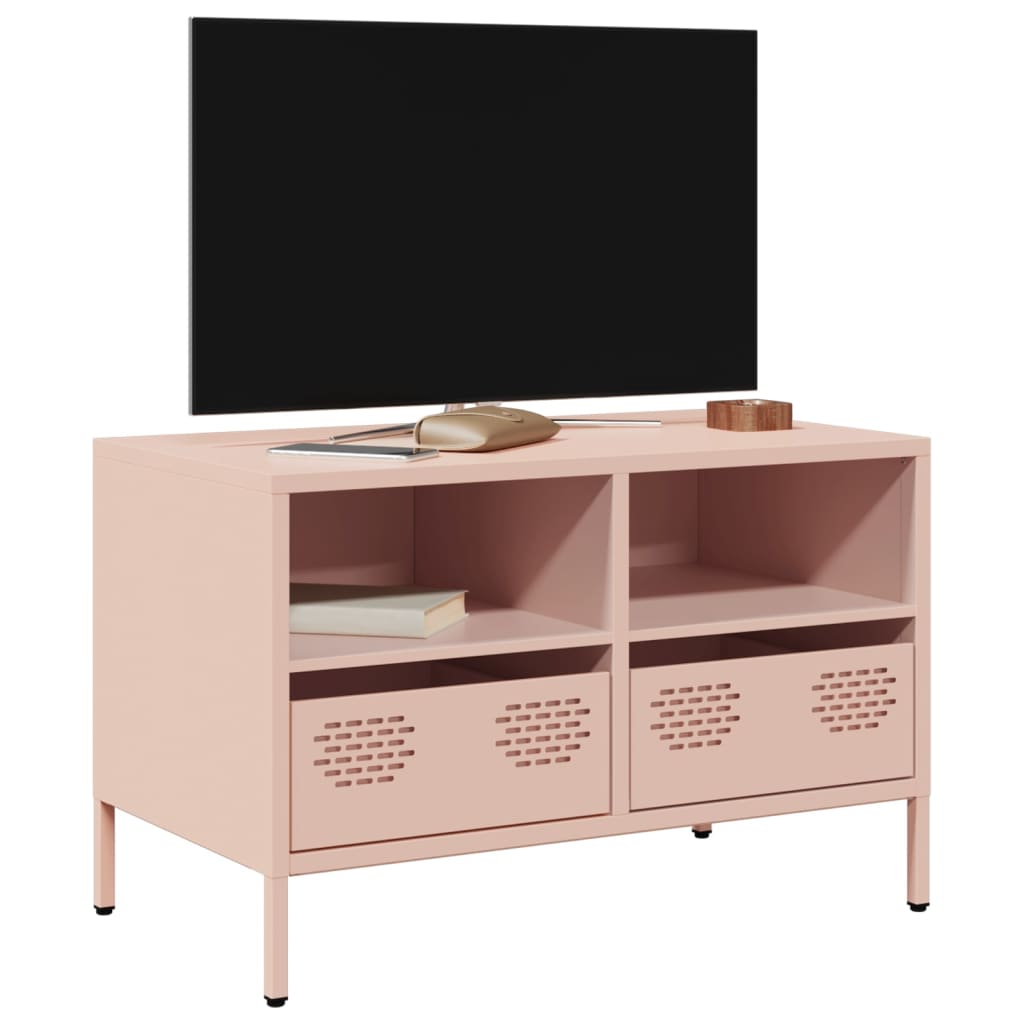 TV-Schrank Rosa 68x39x43,5 cm Kaltgewalzter Stahl