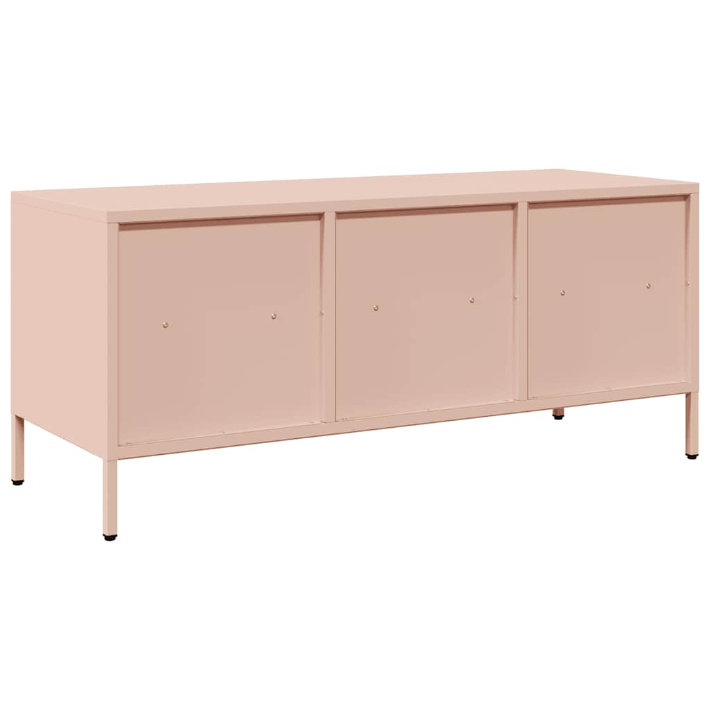 TV-Schrank Rosa 101,5x39x43,5 cm Kaltgewalzter Stahl