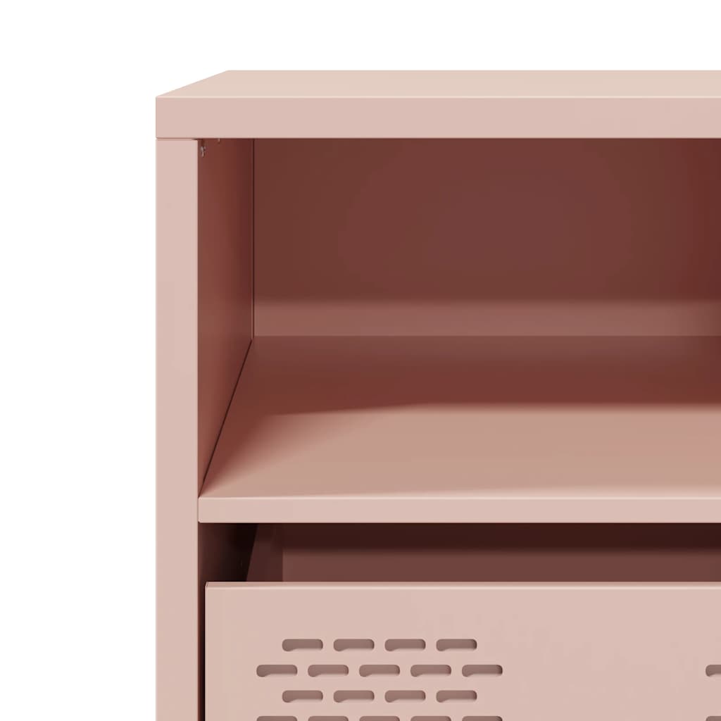 TV-Schrank Rosa 101,5x39x43,5 cm Kaltgewalzter Stahl