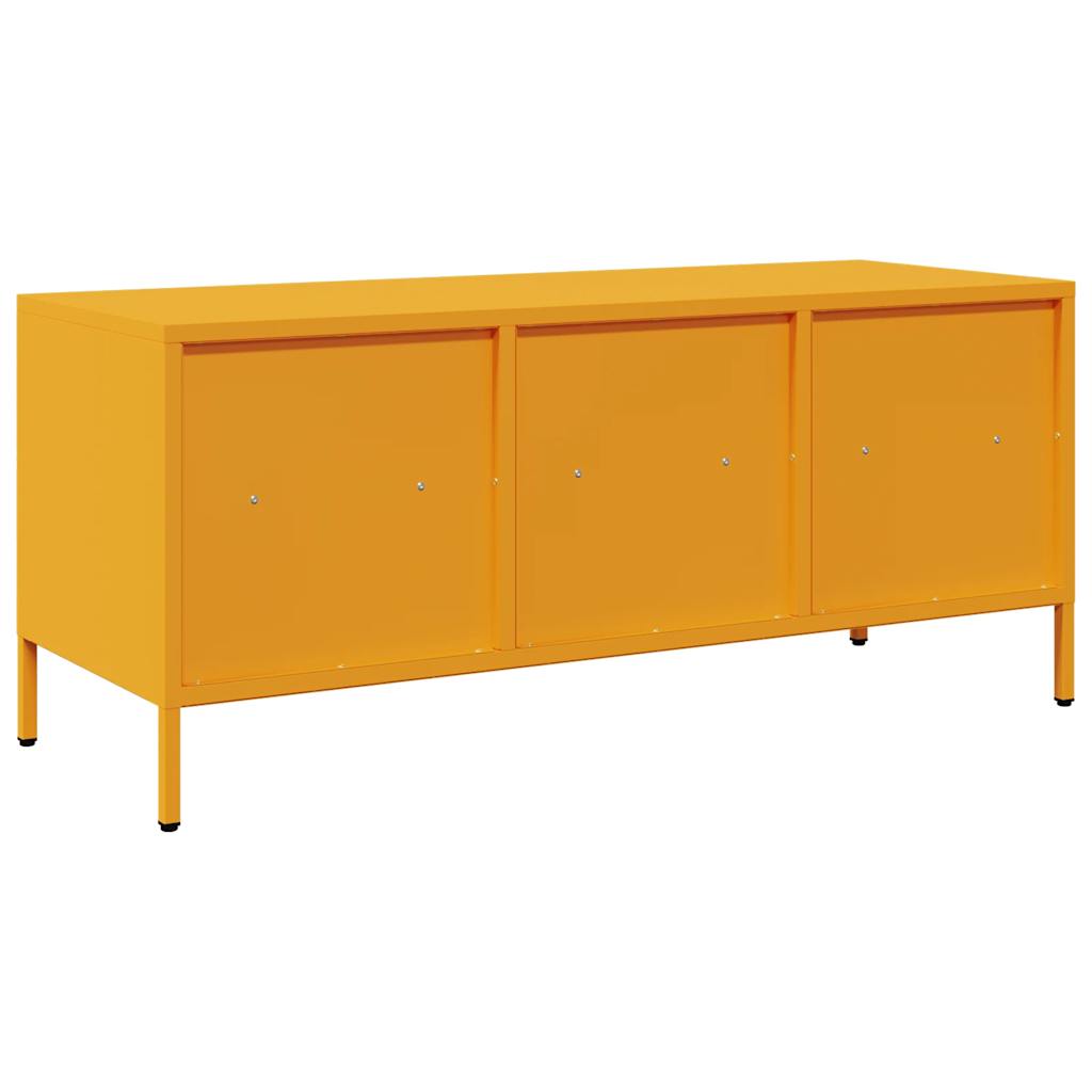 TV-Schrank Senfgelb 101,5x39x43,5 cm Kaltgewalzter Stahl