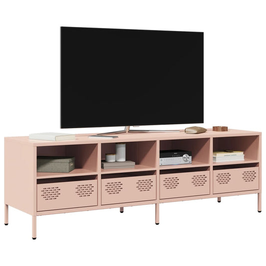 TV-Schrank Rosa 135x39x43,5 cm Kaltgewalzter Stahl