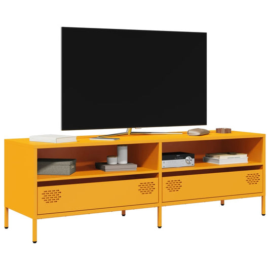 TV-Schrank Senfgelb 135x39x43,5 cm Kaltgewalzter Stahl