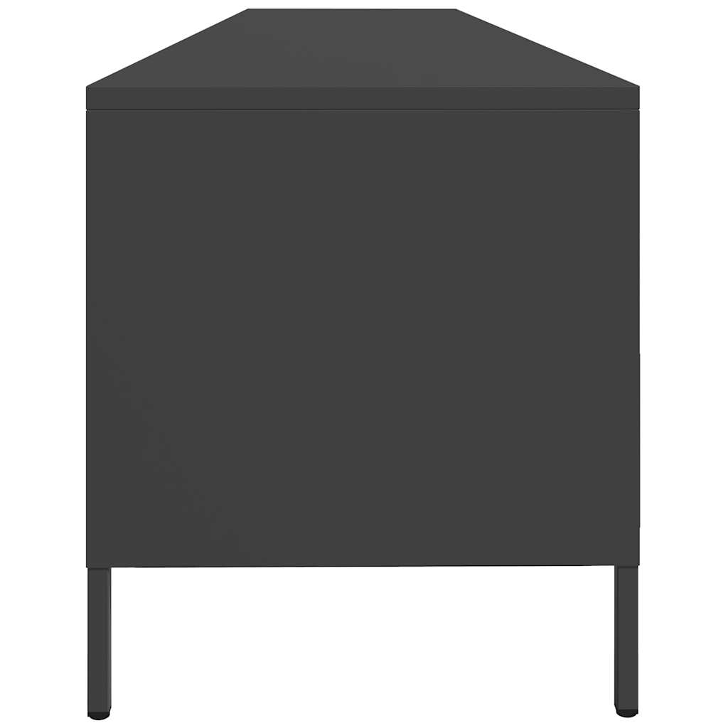 TV-Schrank Schwarz 202x39x43,5 cm Kaltgewalzter Stahl