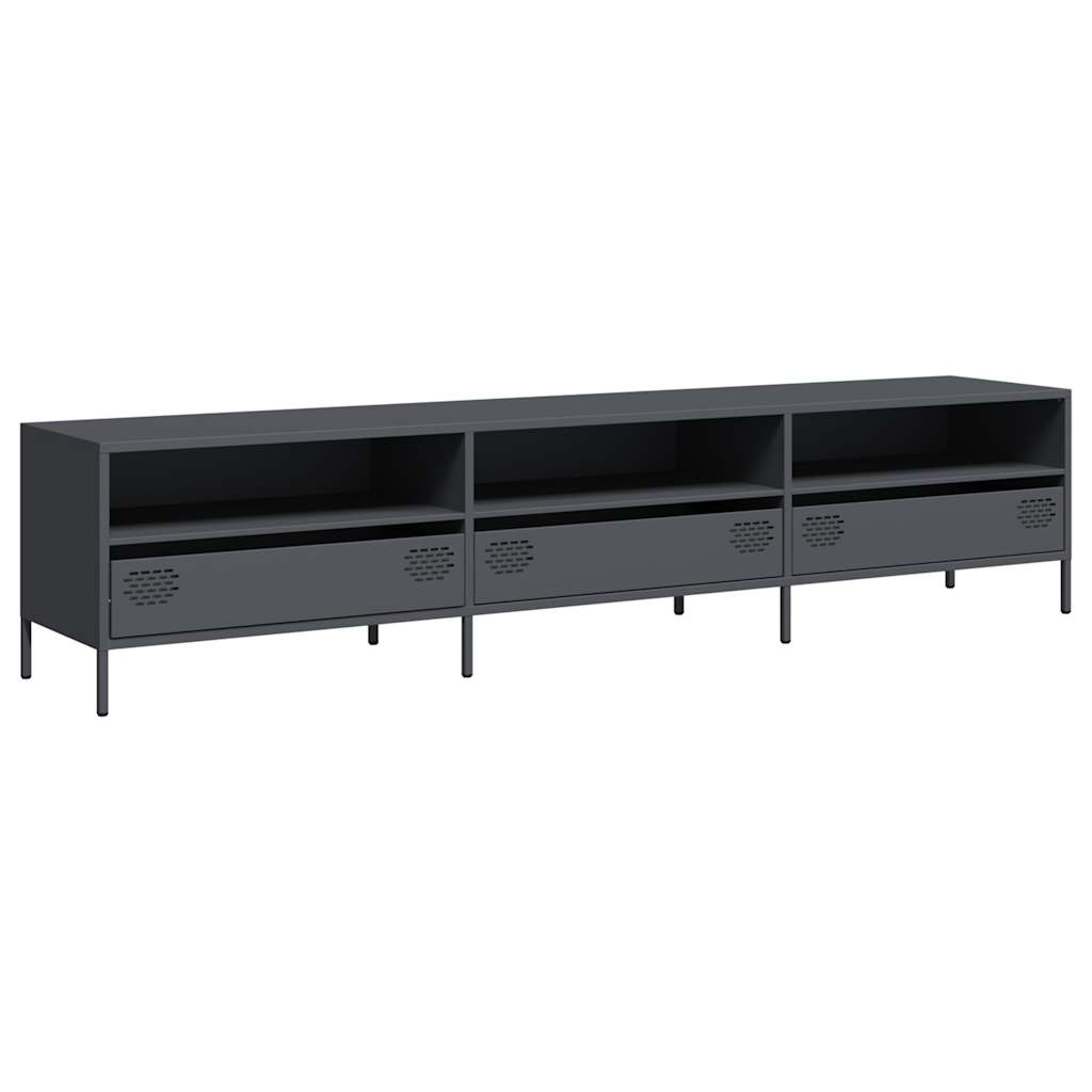 TV-Schrank Anthrazit 202x39x43,5 cm Kaltgewalzter Stahl