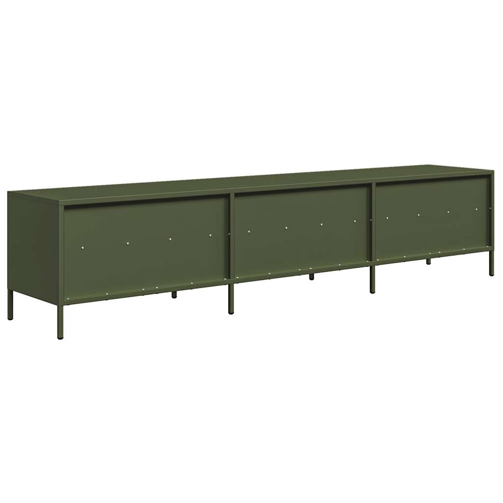 TV-Schrank Olivgrün 202x39x43,5 cm Kaltgewalzter Stahl